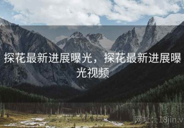探花最新进展曝光，探花最新进展曝光视频