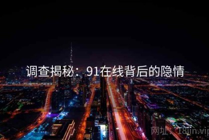 调查揭秘：91在线背后的隐情