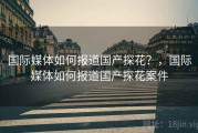 国际媒体如何报道国产探花？，国际媒体如何报道国产探花案件