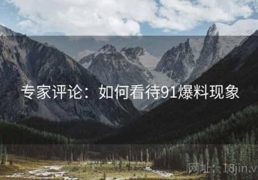 专家评论：如何看待91爆料现象