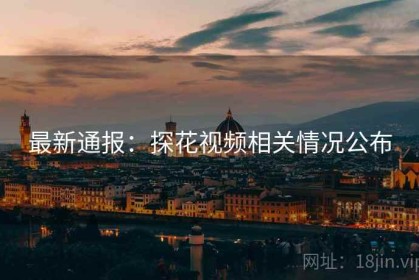 最新通报：探花视频相关情况公布
