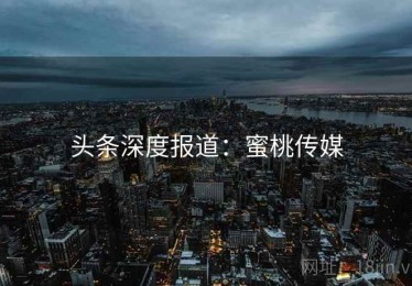 头条深度报道：蜜桃传媒