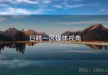 日韩一区媒体视角