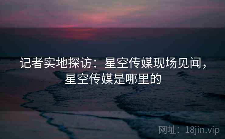 记者实地探访：星空传媒现场见闻，星空传媒是哪里的