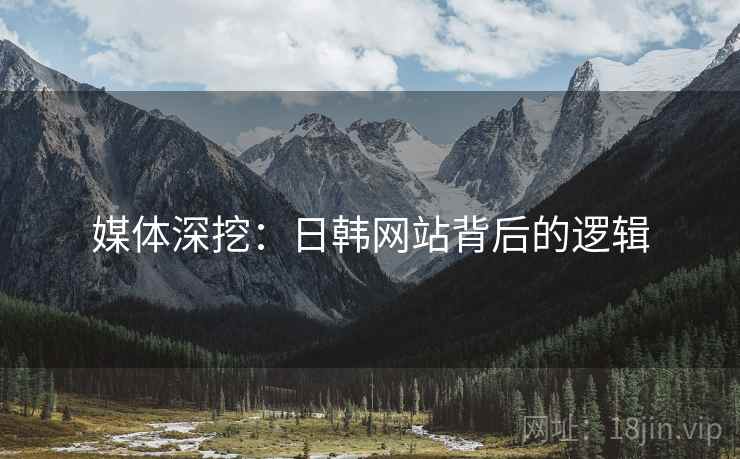 媒体深挖：日韩网站背后的逻辑